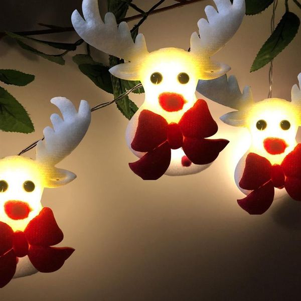 

christmas decorations 300cm string lights short plush santa reindeer led light xmas tree lighting home party ornament