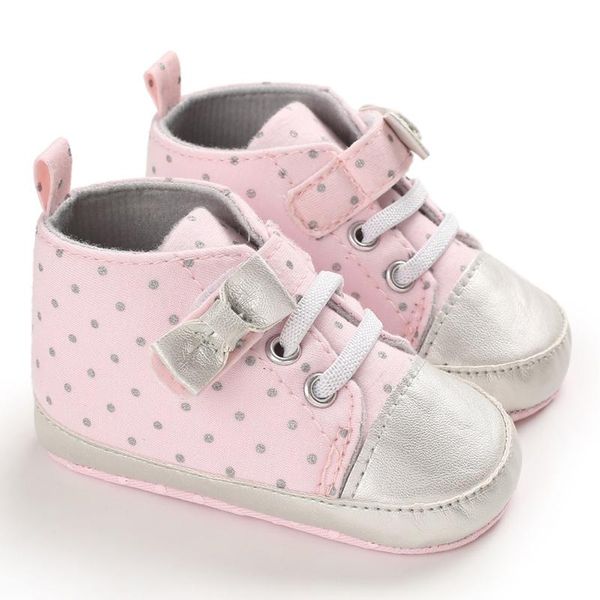 

first walkers toddler baby boy girl shoes dot canvas soft sole sneakers infant