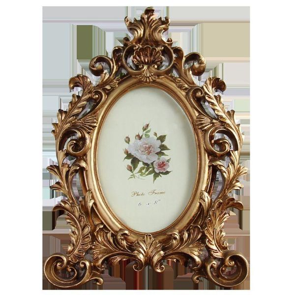 

6/7/8/10 inch europe style po frames painting carved resin for tableto
