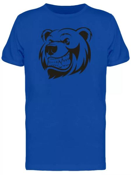 

grizzly bear menacing smile tee men's -image by shutterstock, White;black