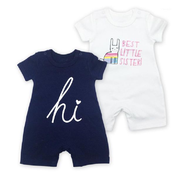 

jumpsuits brand baby boy clothes body suit summer born girl rompers short sleeve cotton infant toddlers jumpsuit, Blue