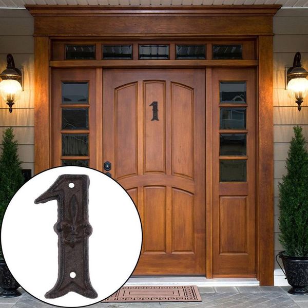 

novelty items cast iron decorative door numbers metal diy address number 1