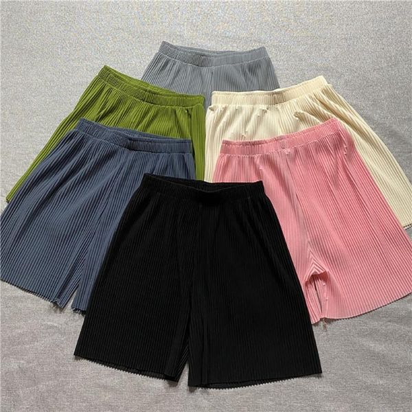 

women's shorts pleated silk pants casual summer fashion, White;black
