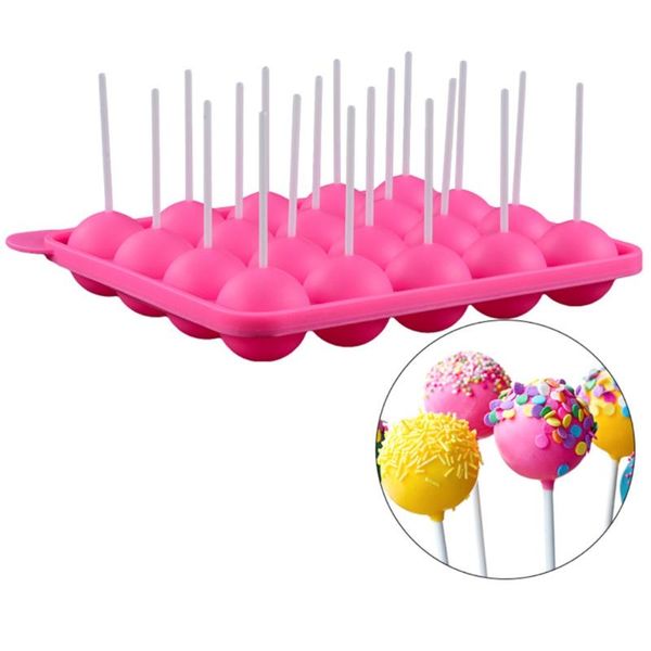 

baking moulds 1pc 12/20 holes chocolate ball cupcake cookie candy maker diy tool silicone lollipop mold stick tray cake mould