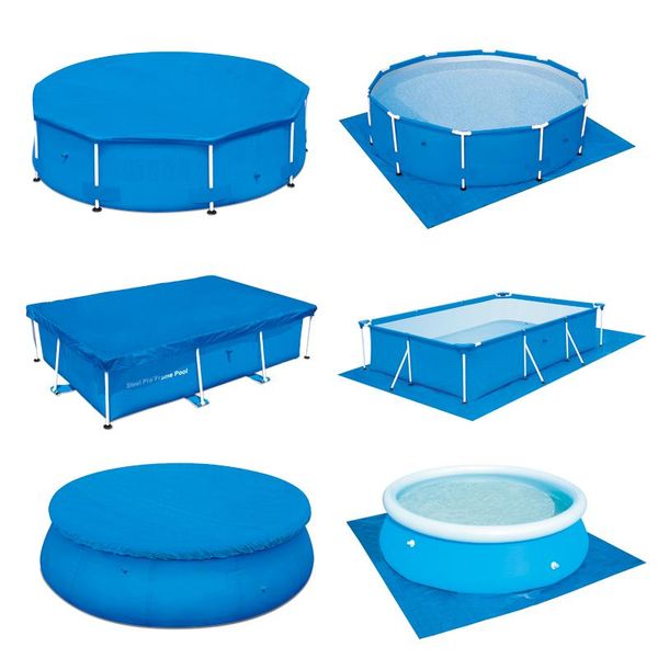 

pool & accessories swimming cover cloth stand cushion round dust and rain