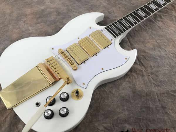 

sg electric guitar body mahogany gold hardware large rocker 3 pickups