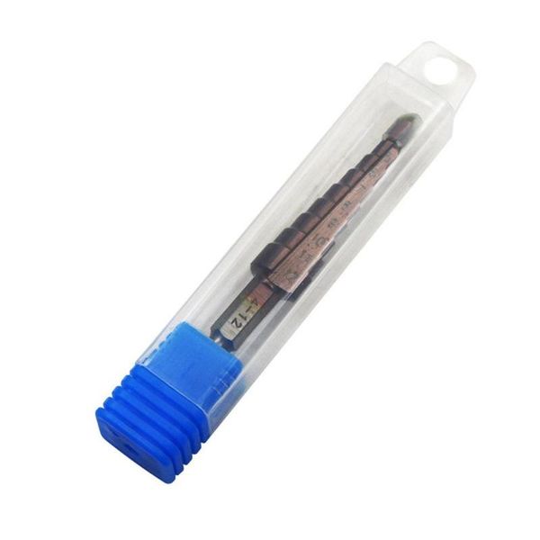 

professional drill bits m35 cobalt-plated steel hexagonal handled straight groove step drills 4-12 power tools