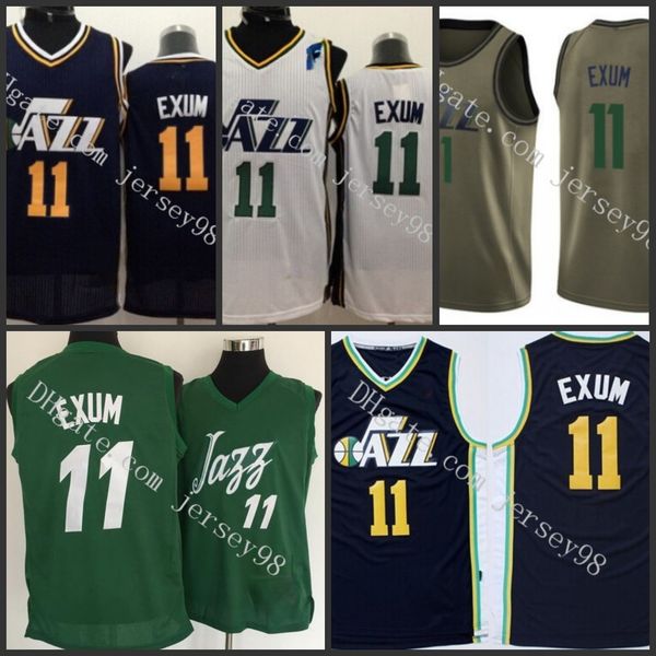 

utah jazz men #11 dante exum men retro jersey, Black