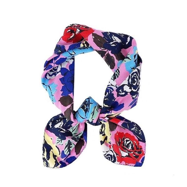 

hats, scarves & gloves sets silk printed handkerchief, Blue;gray