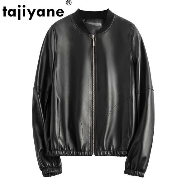 

women's leather & faux tajiyane real genuine jacket women 100% sheepskin coat female clother coats and jackets 2021 spring d8507q01wpy4, Black