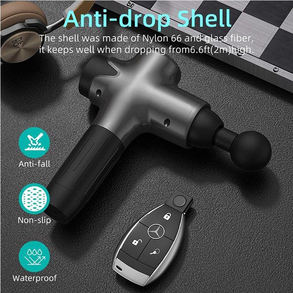 

massage gun massager deep tissue percussion muscle for pain relief with 8 attachment 7 speeds electric drill sport