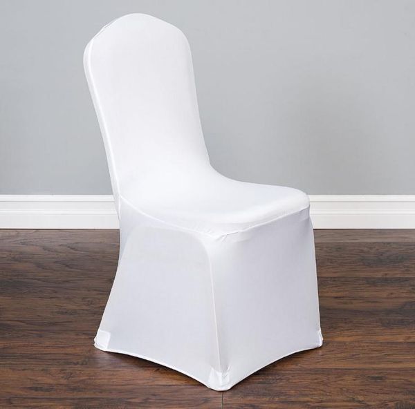 

fast wholesale universal white chair cover spandex elastic lycra el banquet party wedding covers