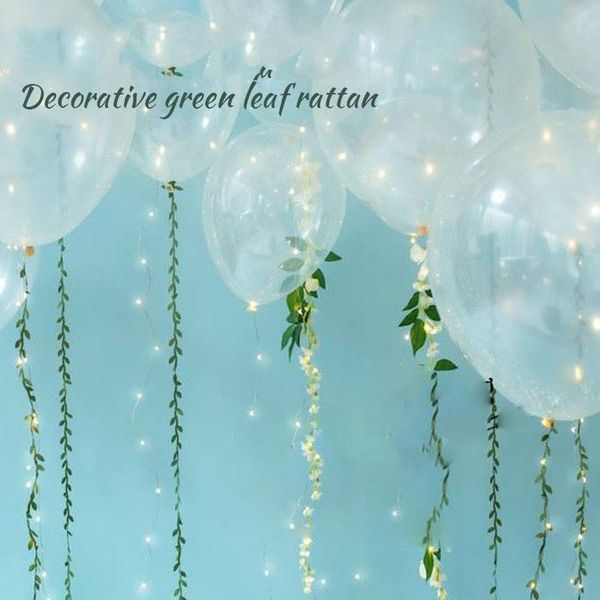 

decorative flowers & wreaths 5m simulation green leaves silk leaf-shaped handmake artificial for wedding decoration diy wreath gift craft de
