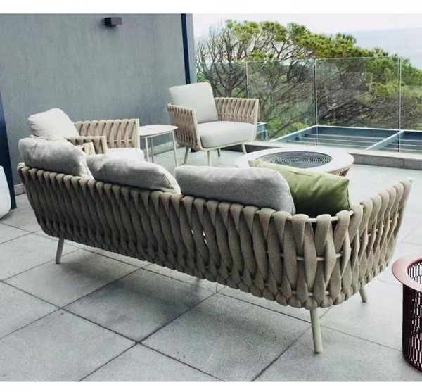 

outdoor nordic leisure sofa single coffee table combination living room garden courtyard balcony el villa camp furniture