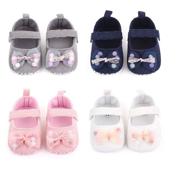 

spring and autumn baby girl anti-slip casual walking shoes bowknot sneakers soft soled first walkers