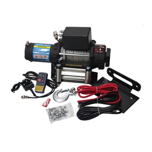 

12v/24v 4500lb multifunctional electric winch with wireless remote and control overload protection car 6m/min power tool sets