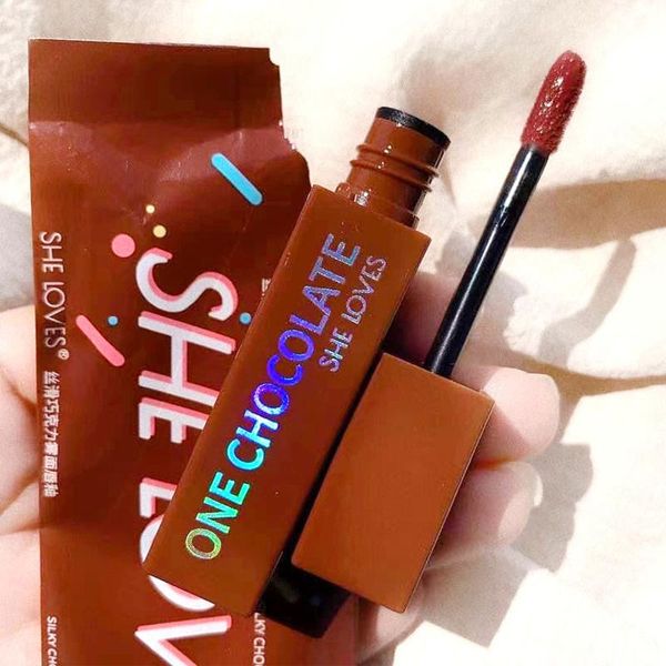 

lip gloss waterproof chocolate velvet matte non-fade long lasting moisturizing liquid lipstick beauty cosmetics 8 colors