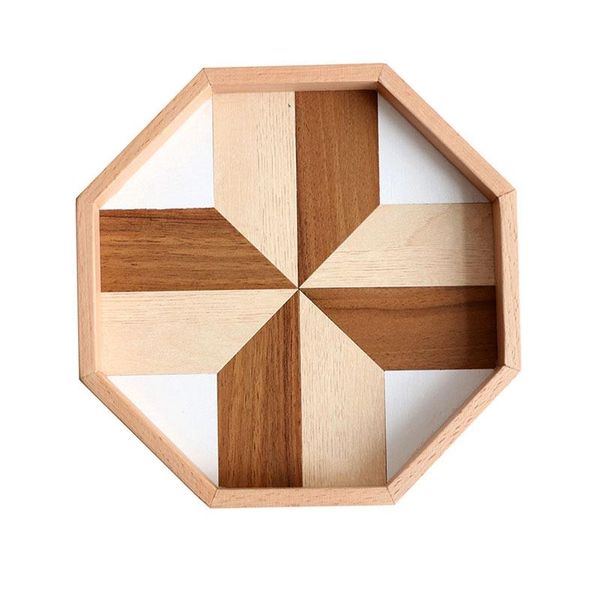 

kitchen storage & organization wooden tray octagonal baking decorative wood tea food home utensils