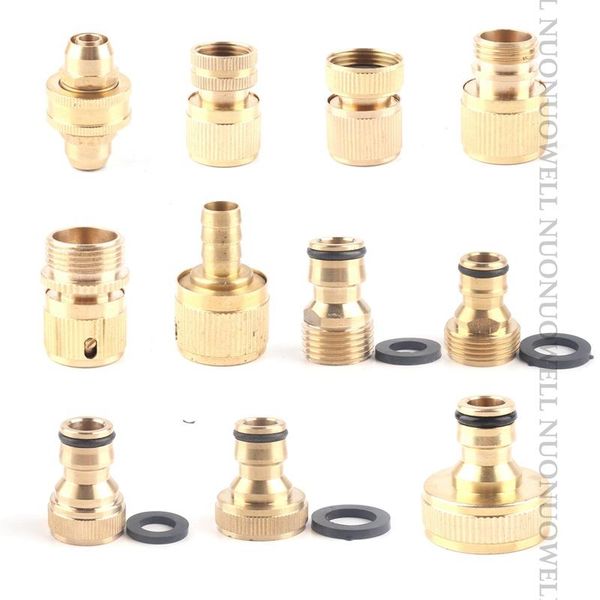 

watering equipments 1pcs copper male and female thread garden quick connector tap water adapter hose end