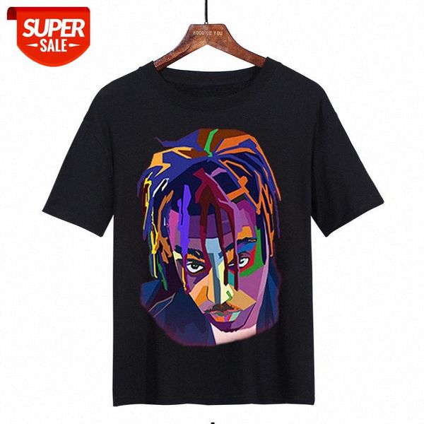 

t-shirt juice wrld 999 short-sleeved men's loose plus size #rt89, White