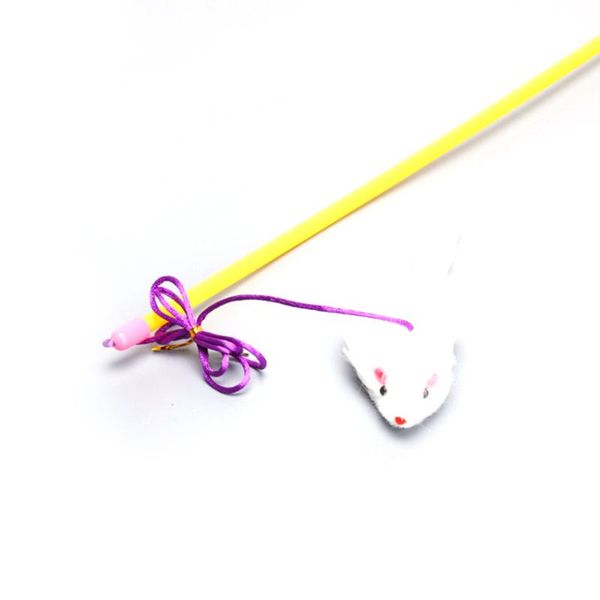 

cat toys pet toy fake mouse durable interactive training teasing random color fishing material excellent personality fashion