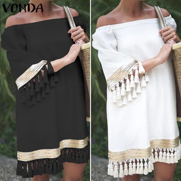 

2021beach sundress women off shoulder party dress female vintage mini dress 2021 summer holiday casual plus size vestidos, Black;gray