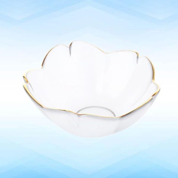 

sakura salad bowl irregular wave glass transparent for serving fruit vegetable snack bowls