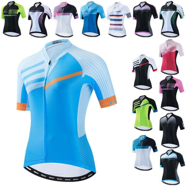 

racing jackets weimostar summer short sleeve cycling jersey women mountain bike clothing breathable bicycle shirt maillot ciclis, Black;red