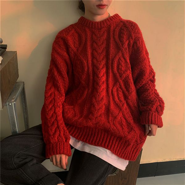 

new spring women sweater red high elastic solid color knitted pullovers casual female pull femme casacos femininos sweater, Black