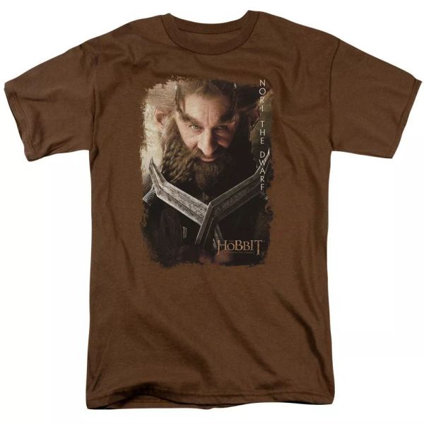 

the hobbit nori poster t-shirt sizes s-3x new, White;black