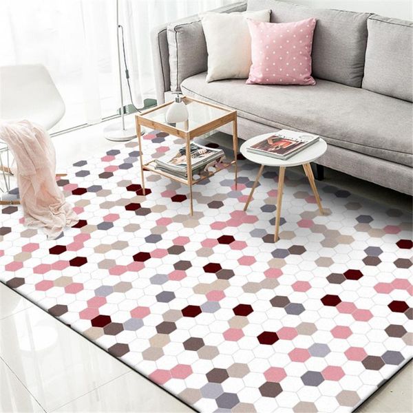 

carpets wishstar nordic pink plaid girls rugs princess style children carpet living kitchen rectangle room kids bed for