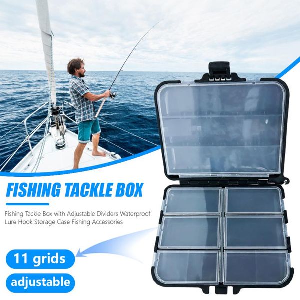 

multi slot fishing tackle box outdoor portable easy carrying for hook swivel ring bait lure storage accessories