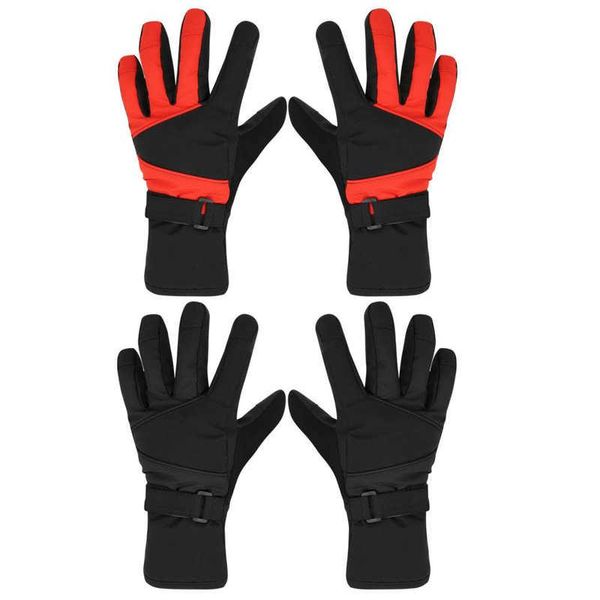 

ski gloves 1 pair winter warm waterproof anti-slip windproof snow thermal skiing outdoor hiking cycling