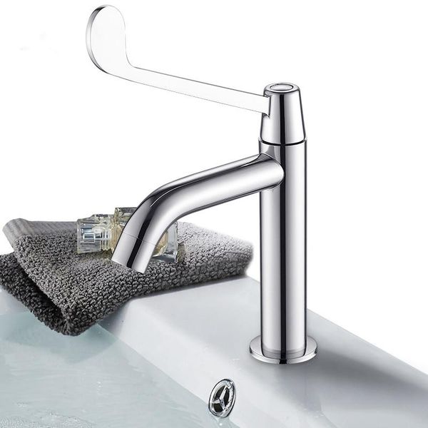 

bathroom sink faucets lottin basin faucet single cold chrome long handle brass school tap