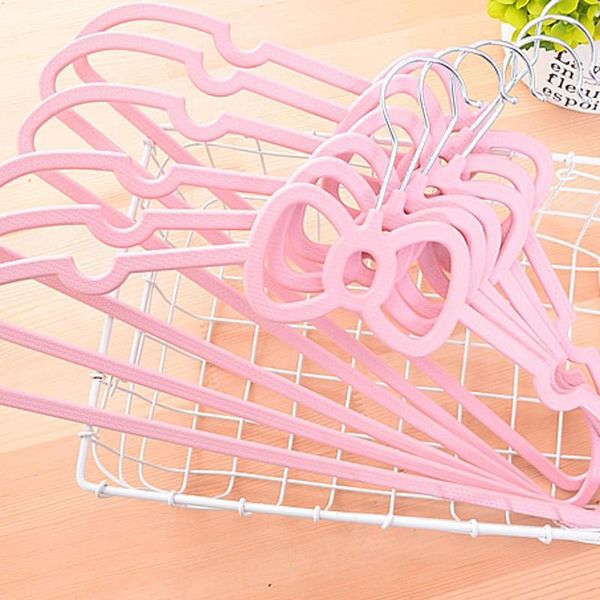 

hangers & racks 10pcs/lot 40cm for clothes pink heart bow plastic hanger drying