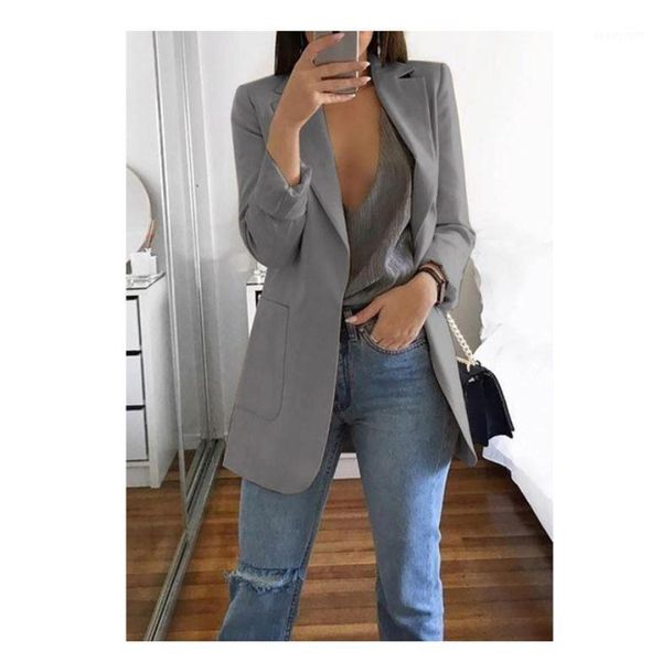 

women's suits & blazers women ladies fashion casual blazer suit jacket coat outwear feminino, White;black