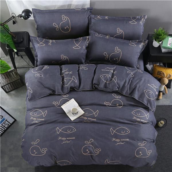 

bedding sets home textile white stripe euro brief plaid cute kids bedclothes duvet cover sheet set king  full twin size