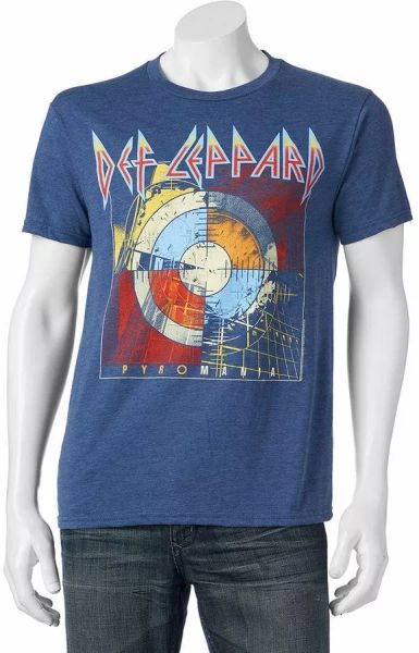 

Def Leppard PYROMANIA T-Shirt NWT 100% Authentic & Official, White;black