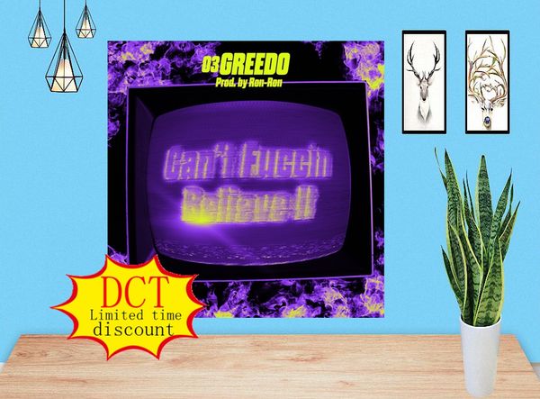 

can't fuccin believe it 03 greedo album poster rap music cover silk art print