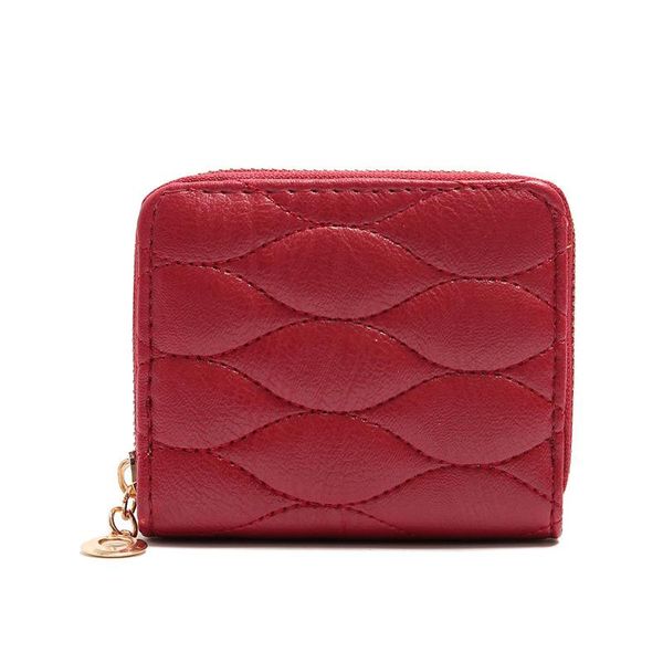 

women's wallet short student hand take purse grid small, White