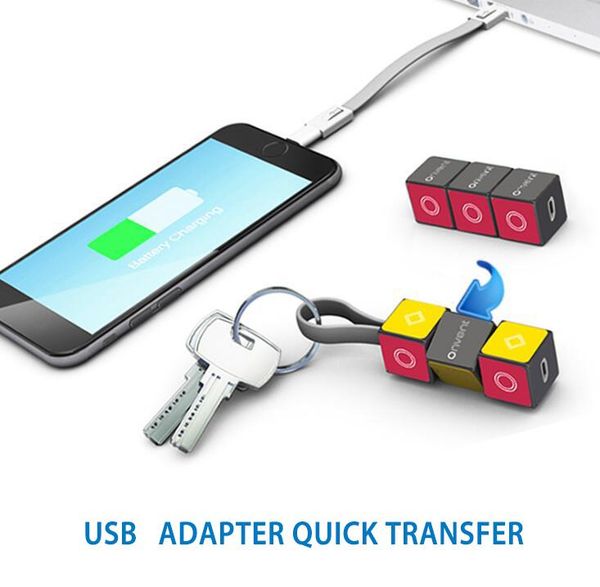 

keychains cable for x 8 7 6 6s plus keychain charger fast sync data lighting mini usb cables, Silver