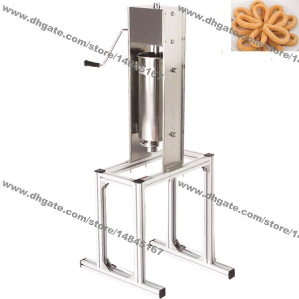 Riempitrice per panettiere Churro Churrera manuale in acciaio inossidabile da 5 litri con supporto di lavoro