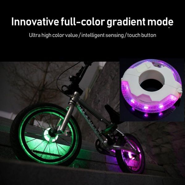 

bike lights induction wheel spoke light mini led bicycle lamp colorful hub cycling warning drum lamps accessories 2021