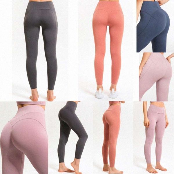 

yoga suit pants high waist sports raising hips wear leggings align women legging pant womens 002n8n2#, Black