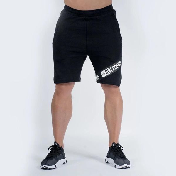 

men's shorts 2021 men summer brand cotton leisure black grey gyms fitness knee length sweatpants male jogger workout short pants, White;black