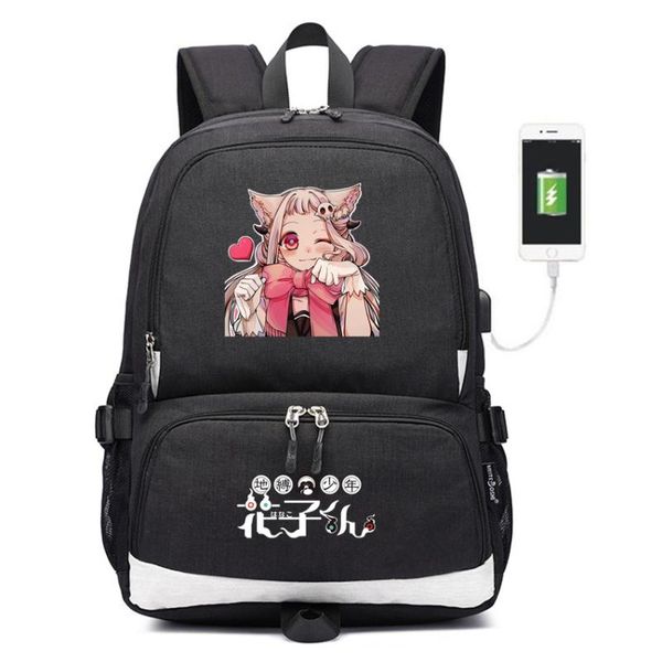 

backpack toilet bound hanako kun usb charging school bag canvas shoulder bags yashiro nene laptravel rucksack