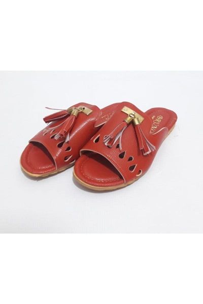 

red women lady tassels fronting outdoor slippers, Black