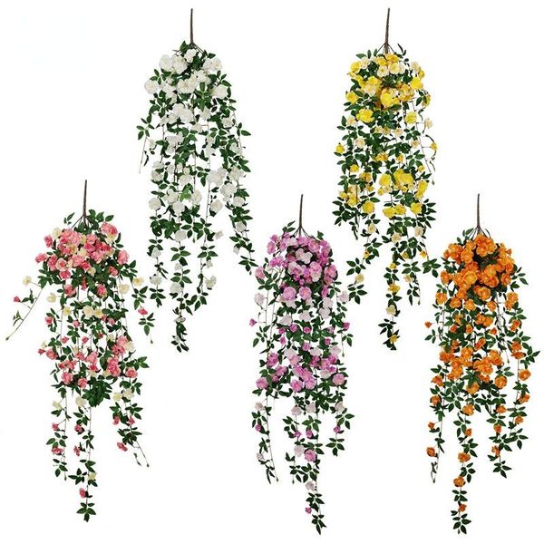 

decorative flowers & wreaths artificial plant cherry blossom rattan ornaments wall hanging green plants wedding home dining room ceiling dec