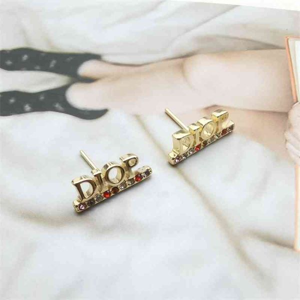 

buy 75% off light luxury minority simple color diamond mini women's earrings, Golden;silver