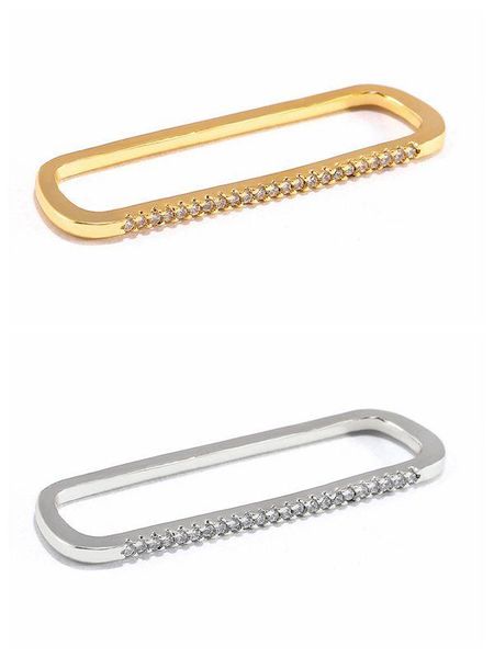 

hoop & huggie 925 silver ear buckle o-shape square earrings women crystal cz huggies earring fashion korean creativity earmuffs jewelst, Golden;silver